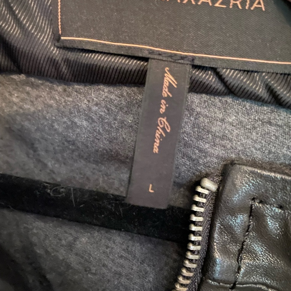 NWOT BCBG MaxAzria Black Women's Leather Moto Jacket size L - Picture 3 of 8